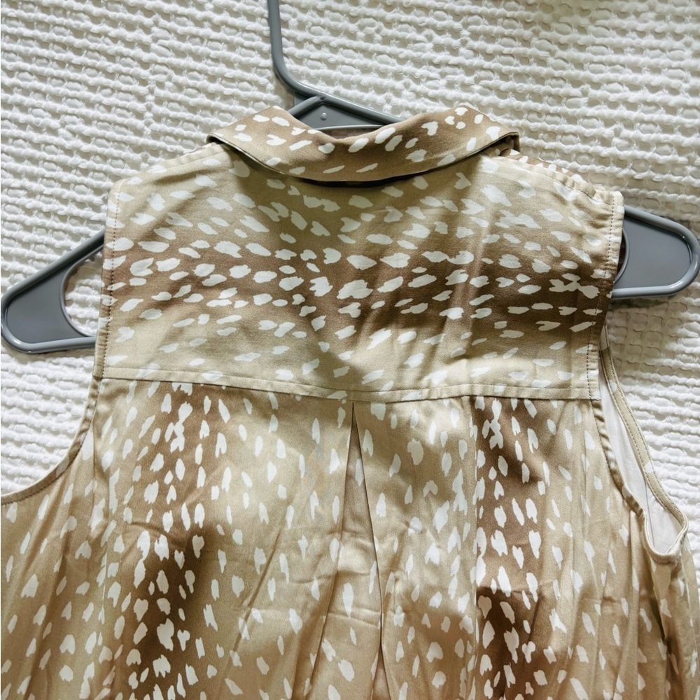 NWT Tuckernuck Sleeveless Mini Dress - Gray Antelope Print - Picture 2 of 6